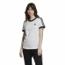 Camisola de Manga Curta Mulher Adidas 3 stripes Branco