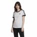 Kortærmet T-shirt til Kvinder Adidas 3 stripes Hvid