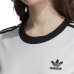 Dames-T-Shirt met Korte Mouwen Adidas 3 stripes Wit