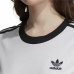T-shirt med kortärm Dam Adidas 3 stripes Vit