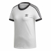 Damen Kurzarm-T-Shirt Adidas 3 stripes Weiß