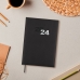 Kalendarz książkowy Finocam Dynamic Milano 2024 Czarny 16,5 x 24 cm