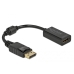 Adaptador DisplayPort para HDMI DELOCK 61011 Preto 15 cm