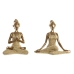 Διακοσμητική Φιγούρα DKD Home Decor Χρυσό Yoga 19,5 x 11,5 x 18 cm (x2)