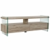 Mobilă TV DKD Home Decor Natural Sticlă Temperată Lemn MDF 140 x 40 x 47 cm