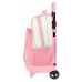 School Rucksack with Wheels BlackFit8 Globitos Pink 33 x 45 x 22 cm