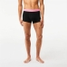 Boxer pour homme Lacoste Contrasting Waistband 3 Unités Noir