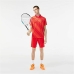 Мъжка поло риза с къс ръкав Lacoste Sport x Novak Djokovic Regular Fit Piqué Червен