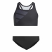 Bikiniul-Chilot Pentru Fete Adidas Big Bars Negru