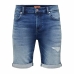 Heren Jeans Shorts Only & Sons Onsply Dark Mid Blue Blauw