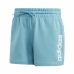 Pantaloni Scurți Sport pentru Damă Adidas Linear Cyan Deschis