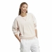 Sudadera con Capucha Mujer Adidas 3 Stripes Ft Swt Blanco Beige