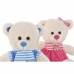 Ours en peluche DKD Home Decor Bleu Beige Rose Enfant Ours 27 x 20 x 30 cm (2 Unités)