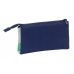 Dreifaches Mehrzweck-Etui Benetton Varsity Grau Marineblau 22 x 12 x 3 cm