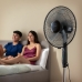 Pedestal Fan with Remote Control InnovaGoods Black 45 W (Refurbished C)