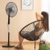 Pedestal Fan with Remote Control InnovaGoods Black 45 W (Refurbished C)