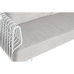 Diivan Home ESPRIT Valge Beež Metall 180 x 66 x 66 cm