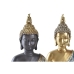 Figura Decorativa DKD Home Decor Azul Dourado Castanho Buda Oriental 20 x 11 x 29 cm (2 Unidades)
