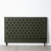 Headboard 185 x 10,5 x 125 cm Linen Dark green