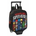 Schoolrugzak met Wielen The Avengers Super heroes Zwart 22 x 27 x 10 cm