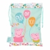 Batoh se šnůrkami Peppa Pig Cosy corner Vícebarevný Světle Modrý 20 x 25 cm