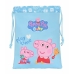 Bolsa Mochila con Cuerdas Peppa Pig Baby Azul claro 20 x 25 cm