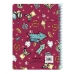 Libreta de Anillas Gorjuss Fireworks Granate 15,5 x 22 x 1 cm