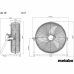 Grindų ventiliatorius Metabo AV 18 Balta