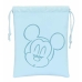 Bolsinha de Merenda Mickey Mouse Baby Azul Claro Poliuretano 20 x 25 cm