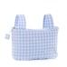 Bolsa organizadora para carro de bebé Mi bollito Azul Vichy 15 x 18 x 45 cm