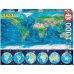 Puzzle Educa World Map Neon 16760.0 1000 Darabok