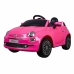 Carro elétrico para crianças RunRunToys Fiat 500 Cor de Rosa Telecomando (Recondicionado A)