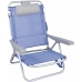 Fällbar stol med nackstöd Blå 80 x 65 x 45 cm Multipla positioner