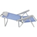Skládací židle s opěrkou hlavy Modrý 80 x 65 x 45 cm Vícepoziční