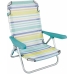 Folding Chair with Headrest 80 x 65 x 45 cm Multi-position Striped