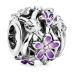 Naiste Pärlid Pandora OPENWORK PURPLE DAISY Hõbedane Lilla