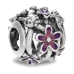 Γυναικεία Περιδέραια Pandora OPENWORK PURPLE DAISY Ασημί Μωβ