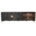 Mueble de TV Home ESPRIT Negro Metal Madera de mango 160 x 40 x 50 cm