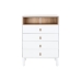 Chest of drawers Home ESPRIT White Natural polypropylene MDF Wood 80 x 40 x 117 cm