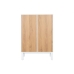 Cajonera Home ESPRIT Blanco Natural Polipropileno Madera MDF 80 x 40 x 117 cm