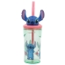 Cup with Straw Stitch Sweet Blue Lilac PVC 360 ml 3D