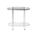 Side table Home ESPRIT Silver Steel Mirror 70 x 35 x 63 cm