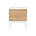 Nattbord Home ESPRIT Hvit Naturell Polyuretan Tre MDF 48 x 40 x 55 cm