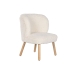 Nojatuoli Home ESPRIT Valkoinen Luonnollinen Polyesteri Puu 61 x 58 x 68 cm