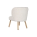 Fotel Home ESPRIT Fehér Természetes Poliészter Fa 61 x 58 x 68 cm