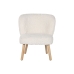 Nojatuoli Home ESPRIT Valkoinen Luonnollinen Polyesteri Puu 61 x 58 x 68 cm