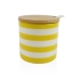 Portazucchero Versa Giallo Ceramica Dolomite 8 x 8 x 8 cm Righe Rotondo