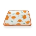 Recipiente de Cozinha Versa Laranja Cerâmica Porcelana Quadrado 11,3 x 1,9 x 11,3 cm