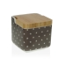 Saltkar med lock Versa Keramik Bambu Dolomite Stjärnor 11,7 x 11 x 11,7 cm