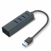 USB rozbočovač i-Tec U3METALG3HUB Šedý